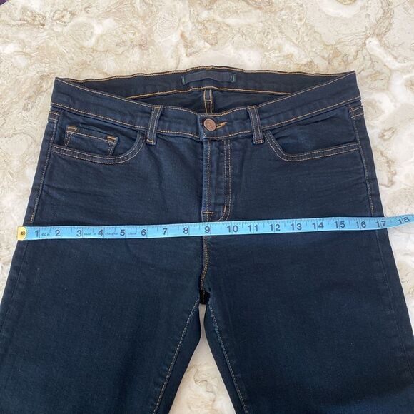 J Brand Curvy Fit Cigarette Leg Ink Wash (Dark Blue) Denim Stretch Jeans - Picture 11 of 12
